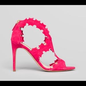 Rupert Sanderson Pink Suede Heels